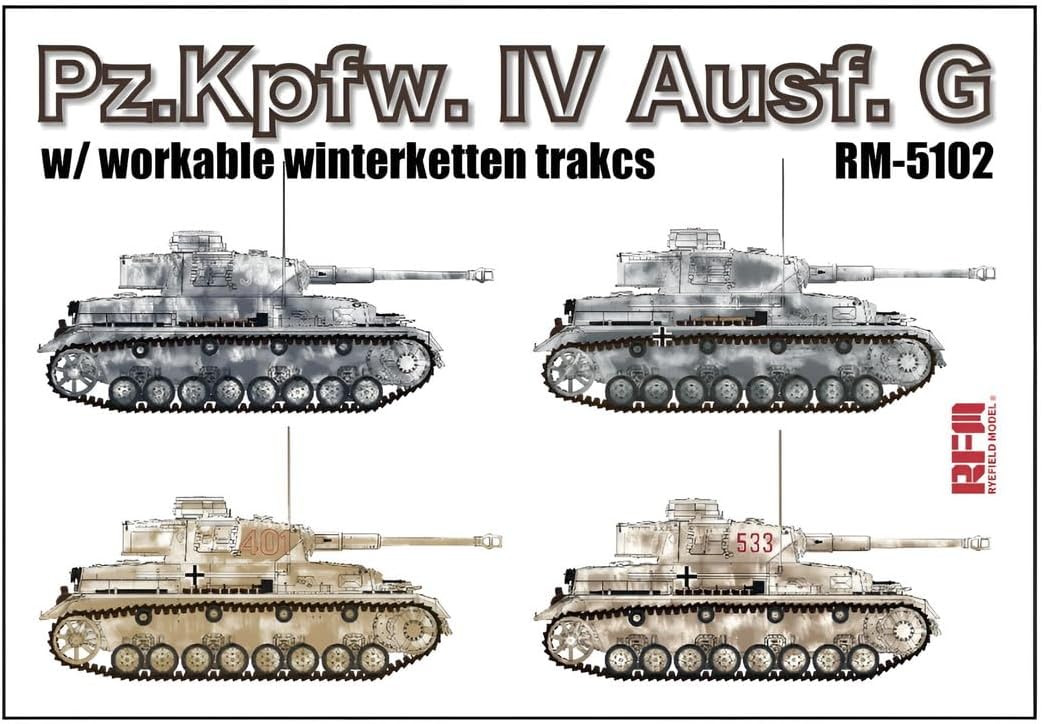 RFM | RM-5102 Pz.Kpfw. IV Ausf. G w/ workable winterketten trakcs 1:35 Model Kit