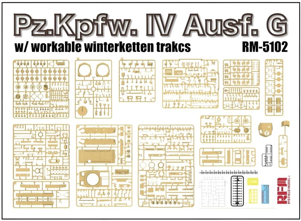 RFM | RM-5102 Pz.Kpfw. IV Ausf. G w/ workable winterketten trakcs 1:35 Model Kit
