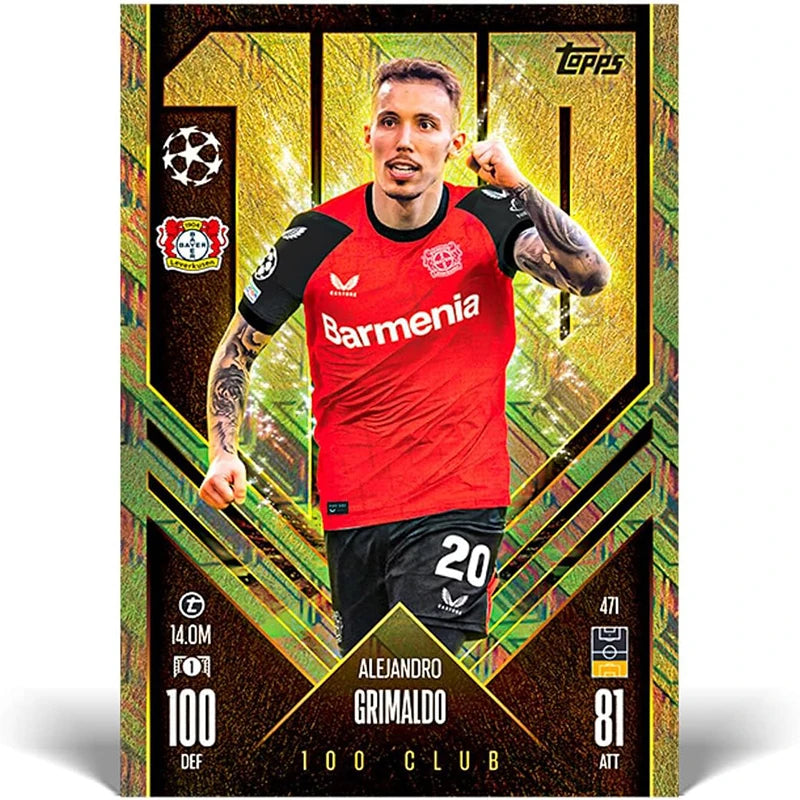 Topps Match Attax Alejandro Grimaldo 100 Club Player Card