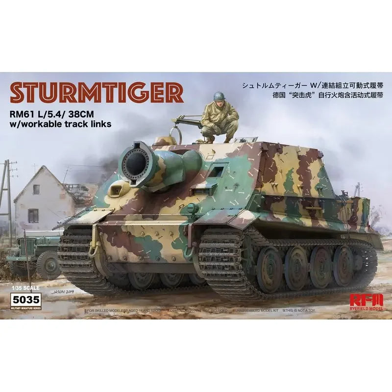 RFM | 5035 1/35 STURMTIGER RM61 L/5.4/38cm W/workable Track Links Model Kit