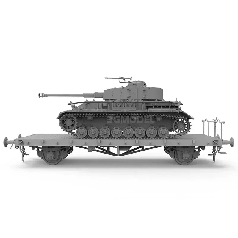 Border | BT-025 Pz.Kpfw. IV Ausf. J Early/Mid & Railway Flatbed Ommr Limited Edition 1:35 Model Kit