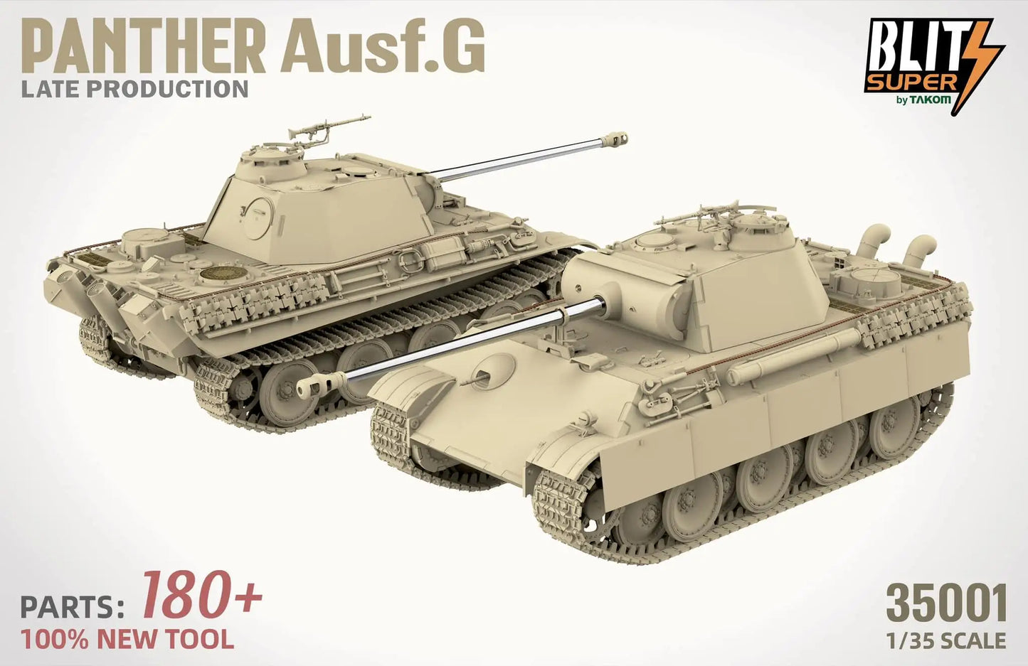 Takom | 35001 Panther Ausf.G Late Production (Super Blitz) 1:35 Model Kit
