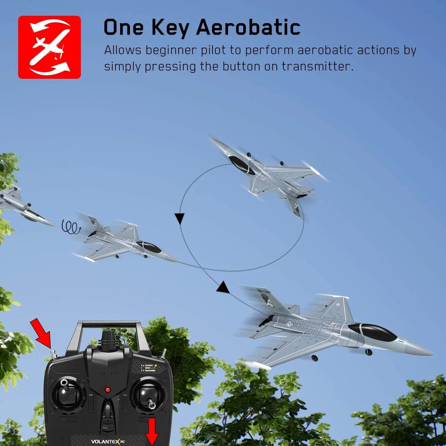 Volantex F16 Falcon 761-10 4CH 6-Axis RC Plane