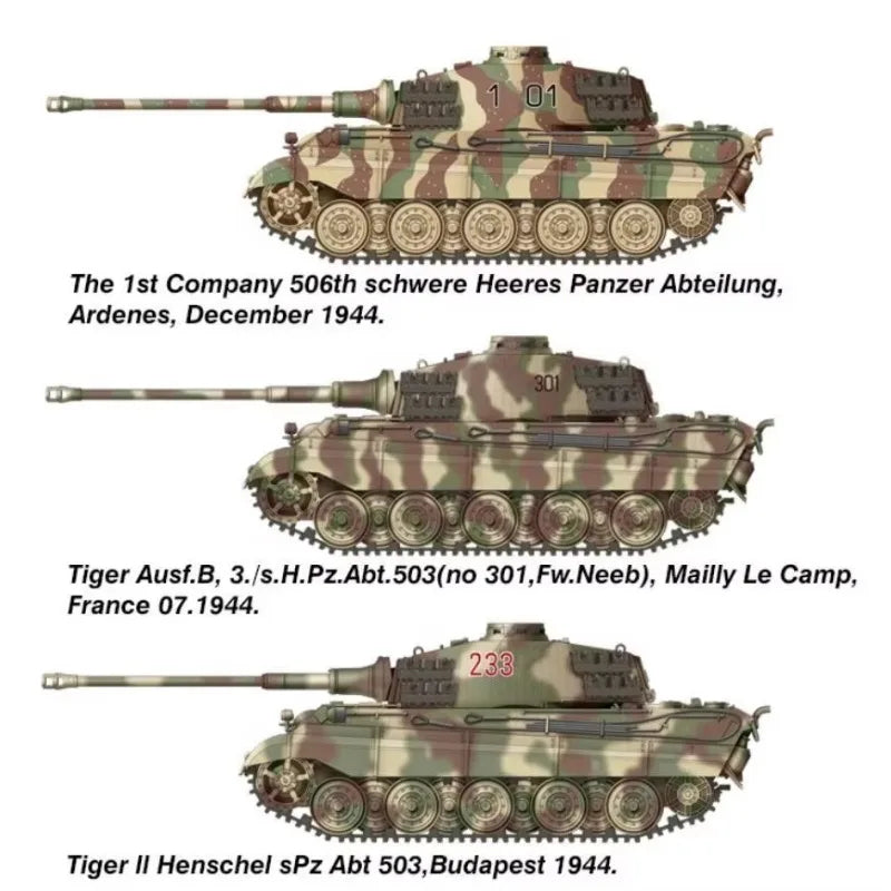 UStar | NO-005 King Tiger Henschel Turret w/Full Interior 1:48 Model Kit
