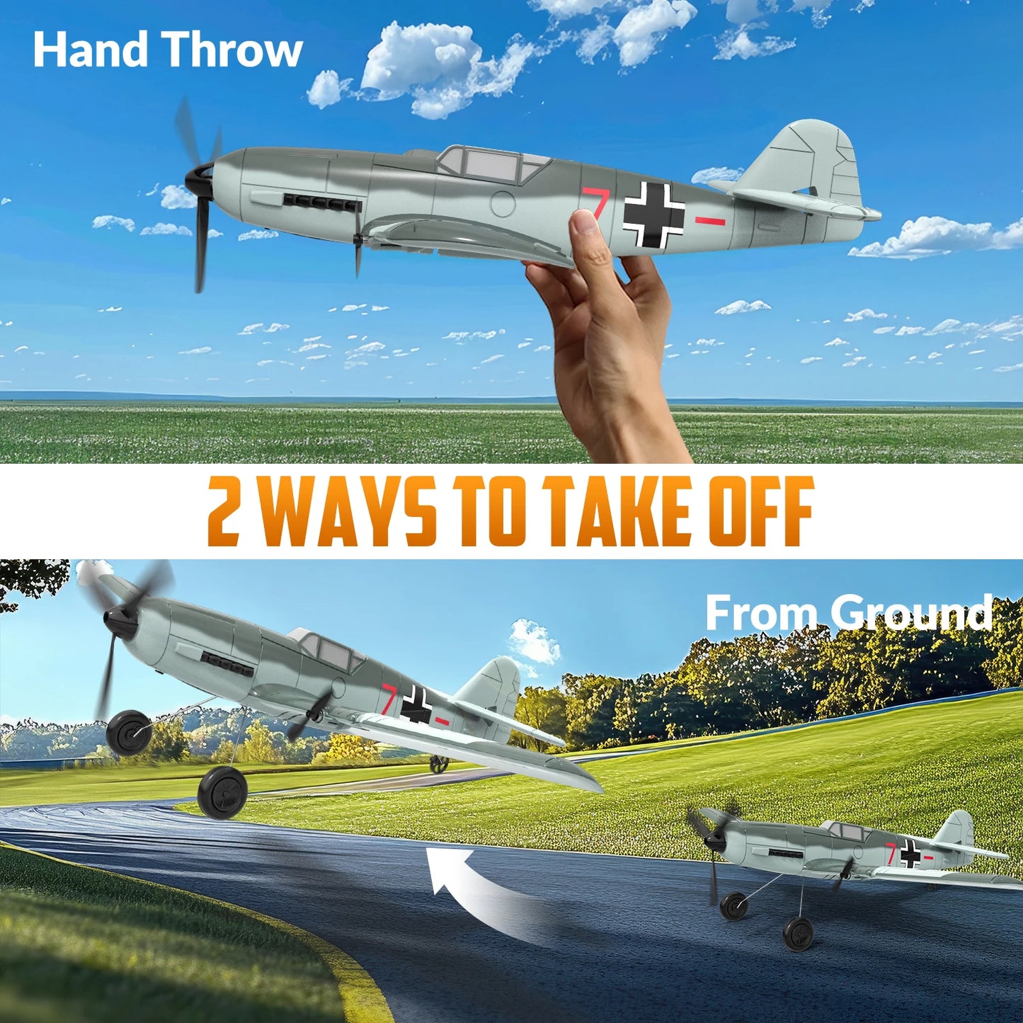Volantex BF109 RC Plane 2.4GHz 3CH RTF