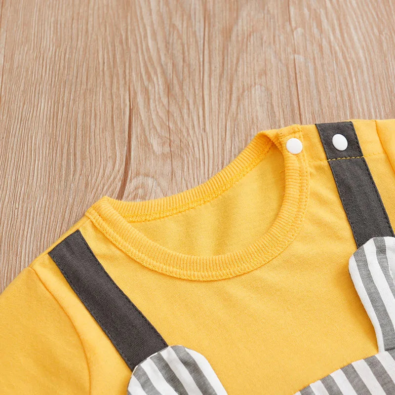 Mouse Print Cotton Baby Jumpsuit