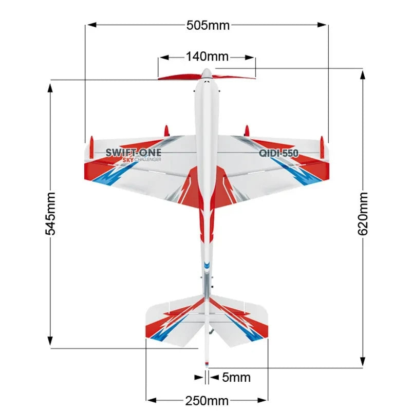 QIDI-550 6Ch 3D 500mm Wingspan Brushless RC plane
