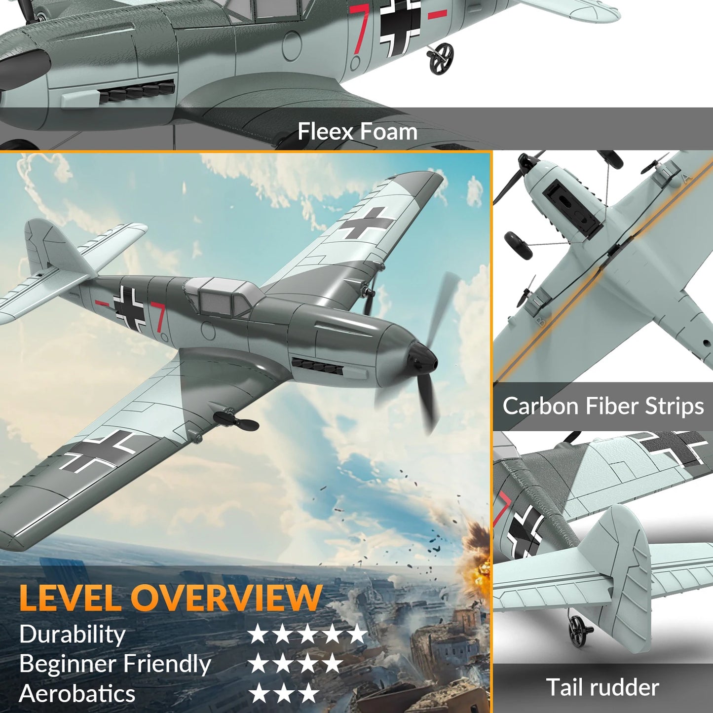 Volantex BF109 RC Plane 2.4GHz 3CH RTF