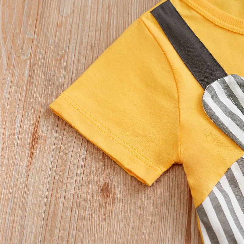 Mouse Print Cotton Baby Jumpsuit
