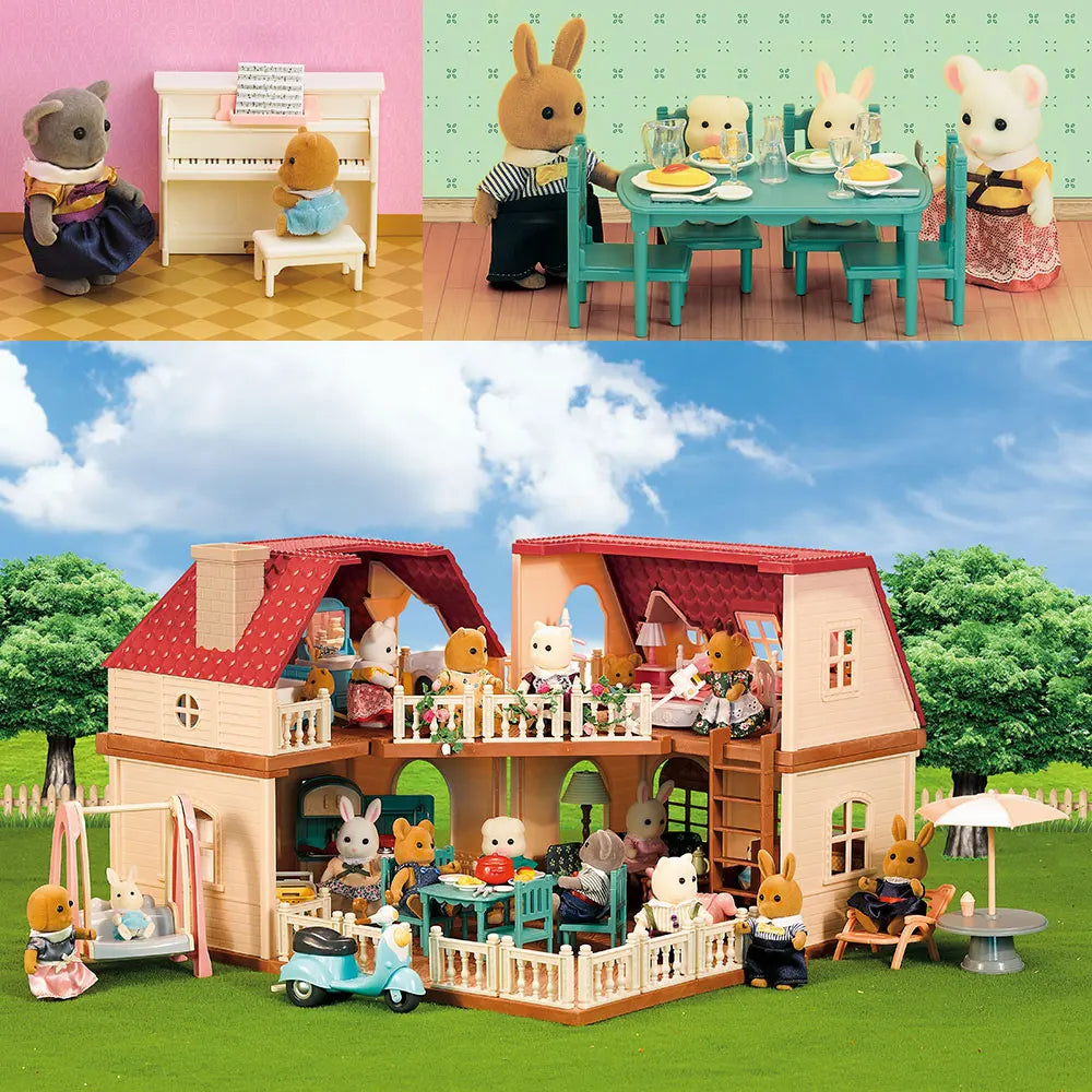 Kitchen Forest Family Three-Story Animal Themed Dollhouse