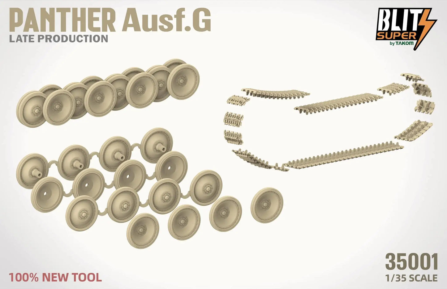 Takom | 35001 Panther Ausf.G Late Production (Super Blitz) 1:35 Model Kit