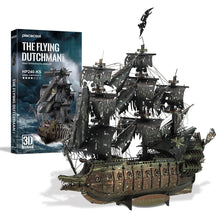 Model ship of 'The Flying Dutchman' with packaging on a white background
