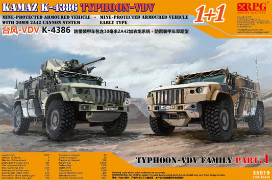 RPG | 35019 KAMAZ K-4386 Typhoon-VDV Family 1:35 Model Kit