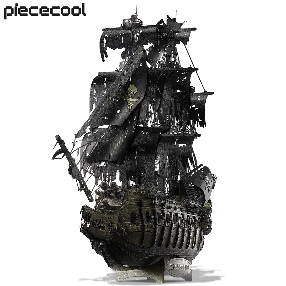 Black ship model on a white background with 'piececool' branding.
