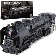 Model of a Class S-21 locomotive with packaging in the background