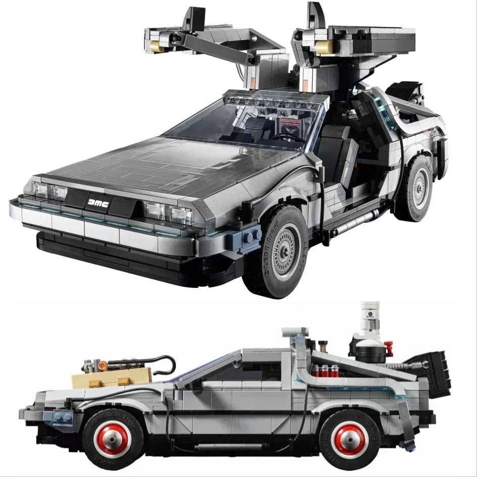 Back to the future time machine interlocking blocks