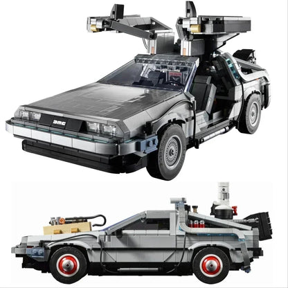 Back to the future time machine interlocking blocks