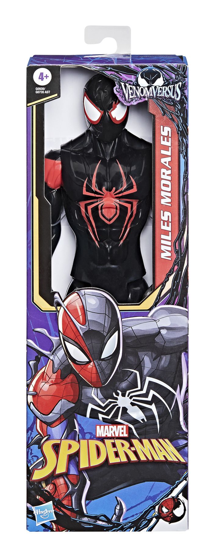 Spiderman vs Venom - Miles Morales 12 Inch (30cm) Figure Spider-Man action figure in packaging with character design on a white background