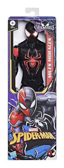 Spiderman vs Venom - Miles Morales 12 Inch (30cm) Figure Spider-Man action figure in packaging with character design on a white background