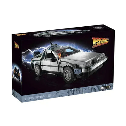 back to the future time machine interlocking blocks box