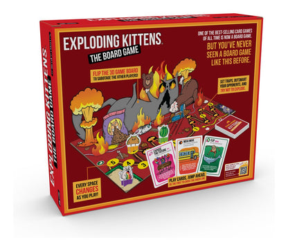 Exploding Kittens The Board Game  Box of Exploding Kittens board game on a white background