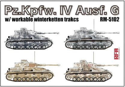 RFM | RM-5102 Pz.Kpfw. IV Ausf. G w/ workable winterketten trakcs 1:35 Model Kit