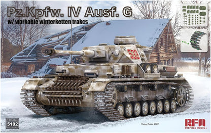 RFM | RM-5102 Pz.Kpfw. IV Ausf. G w/ workable winterketten trakcs 1:35 Model Kit
