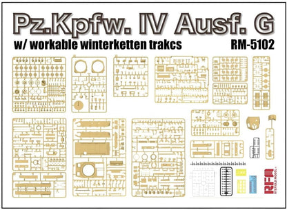 RFM | RM-5102 Pz.Kpfw. IV Ausf. G w/ workable winterketten trakcs 1:35 Model Kit
