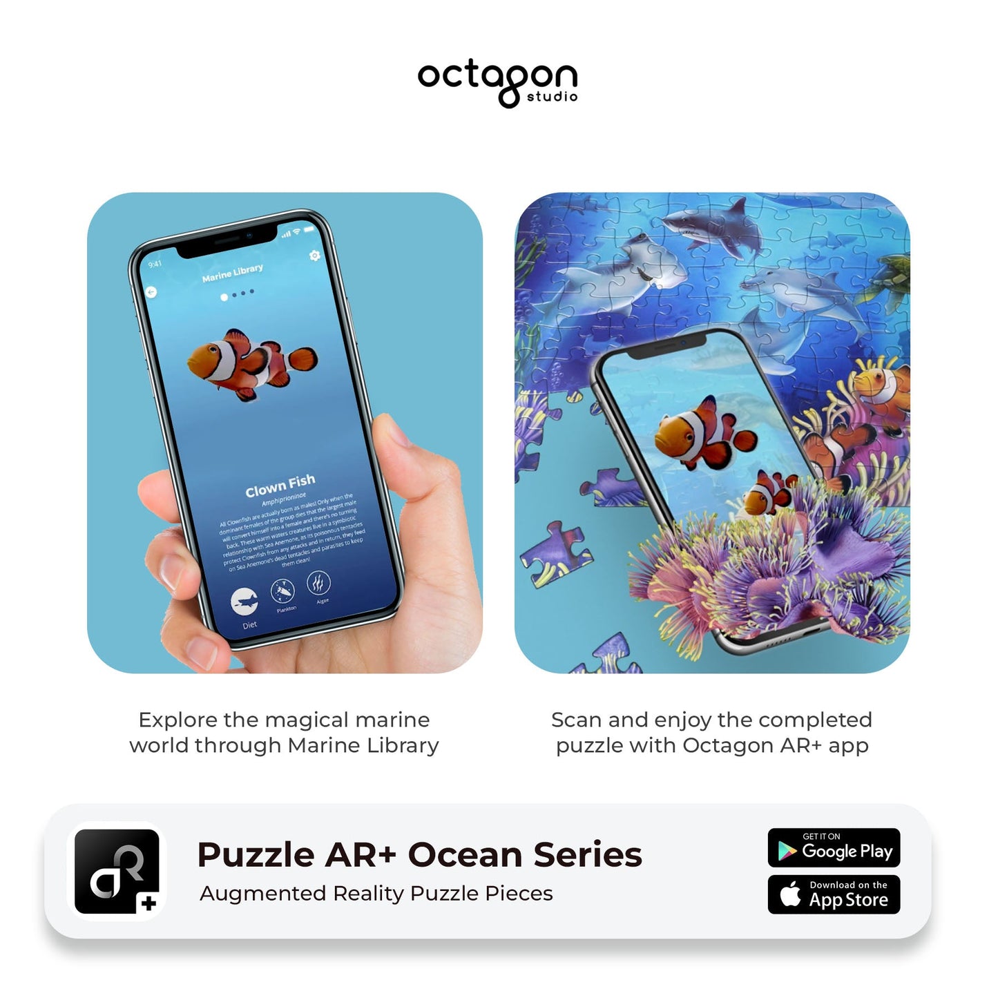 Octagon Studio Ocean AR+ Augmented Reality Jigsaw
