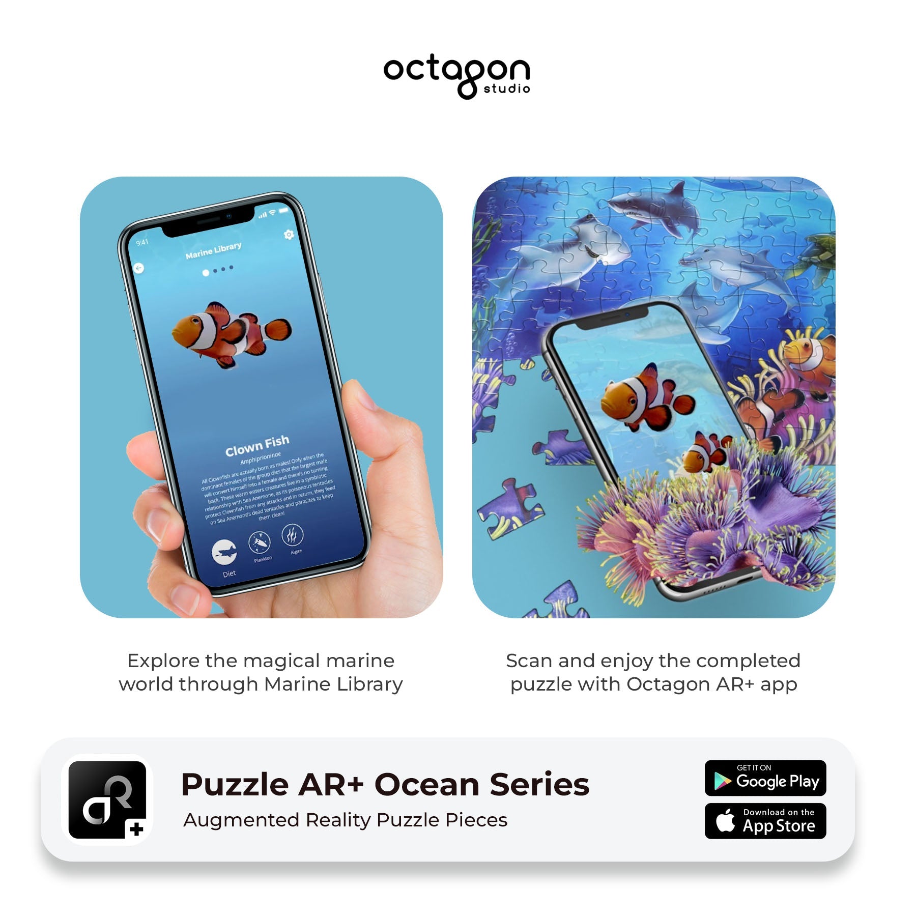 Octagon Studio Ocean AR+ Augmented Reality Jigsaw