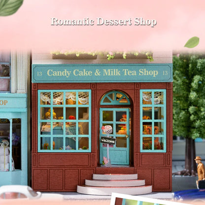 Cosyville Candy Cake & Milk Tea Shop DIY Wooden Dollhouse