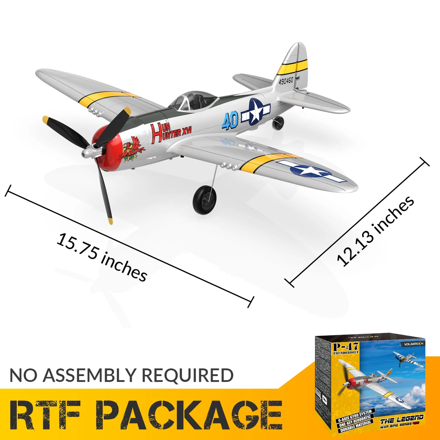 Volantex P47 Thunderbolt "Hun Hunter XVI" 2.4GHz 4 Channel RTF RC Plane