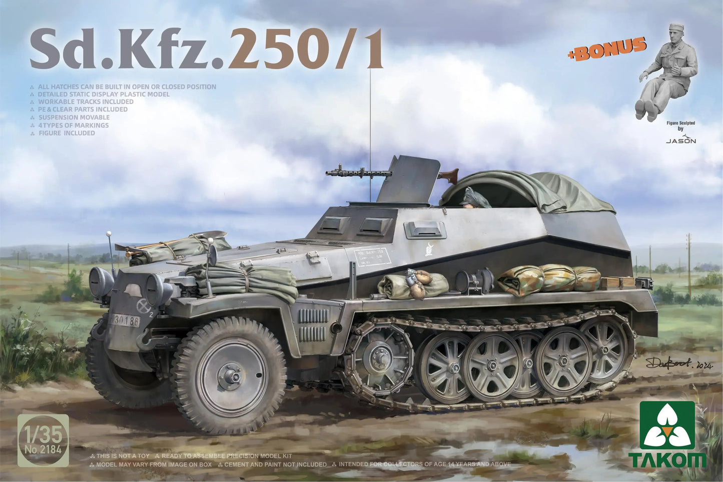 TAKOM | 2184  Sd.Kfz.250/1 1/35 Scale Model Kit