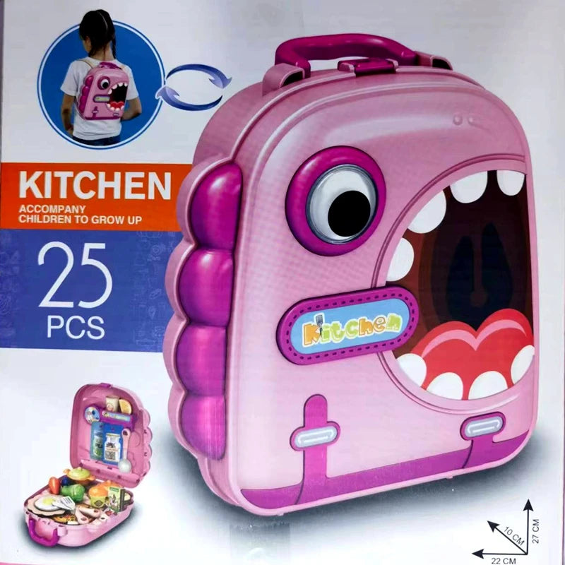 KITCHEN Convertible Backpack Kitchen Playset 25 Pcs