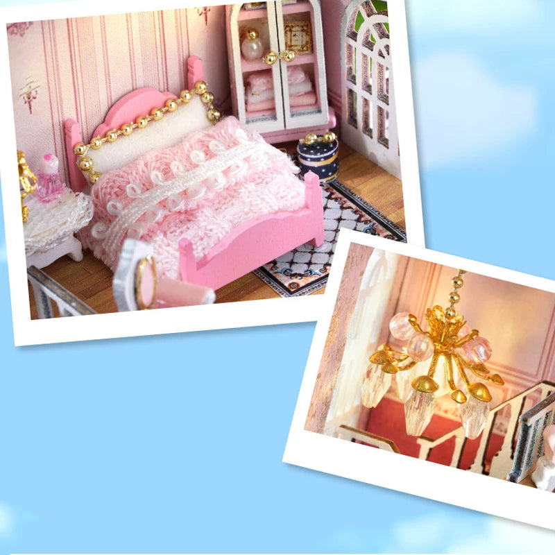 Cosyville Grand Hotel Pink DIY Wooden Dollhouse