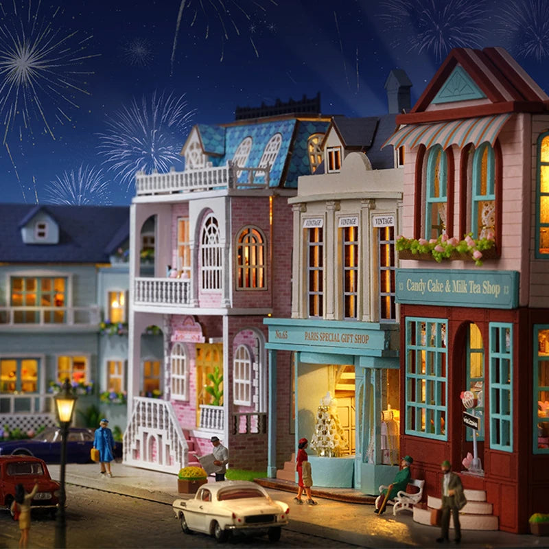 Cosyville Candy Cake & Milk Tea Shop DIY Wooden Dollhouse
