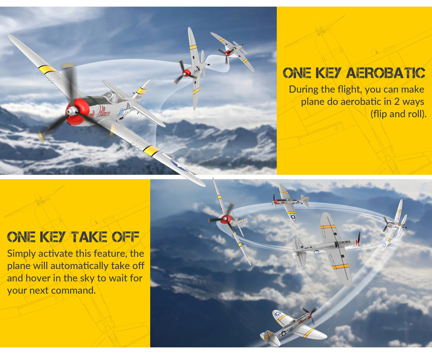 Volantex P47 Thunderbolt "Hun Hunter XVI" 2.4GHz 4 Channel RTF RC Plane