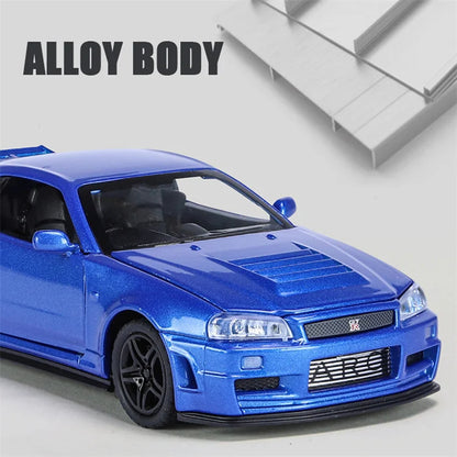 Replica Skyline Ares GTR R34 Diecast Sports Car