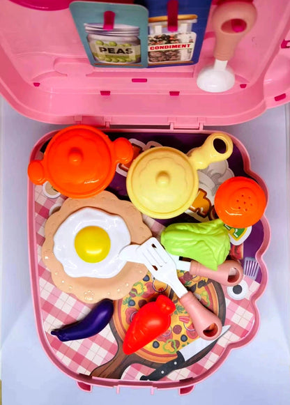 KITCHEN Convertible Backpack Kitchen Playset 25 Pcs