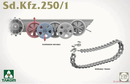 TAKOM | 2184  Sd.Kfz.250/1 1/35 Scale Model Kit