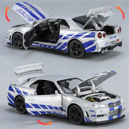 Replica Skyline Ares GTR R34 Diecast Sports Car