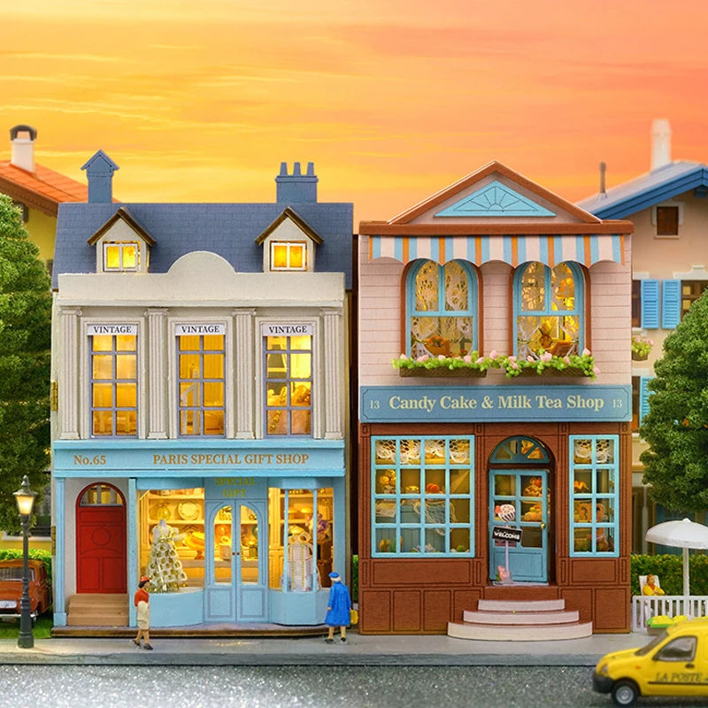 Cosyville Candy Cake & Milk Tea Shop DIY Wooden Dollhouse