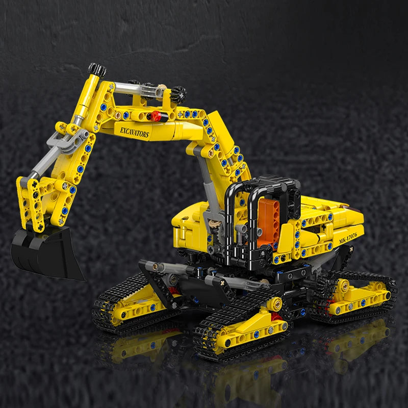 MOULD KING 17076 Technical 4 Link Track City Excavator Building Blocks