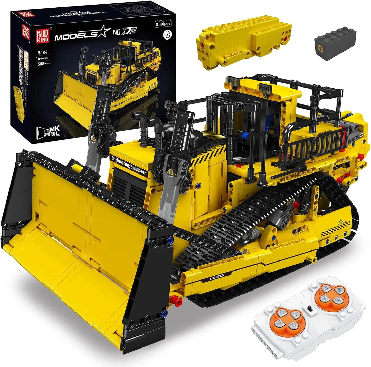 MOULD KING 15084 Remote Control Electric Bulldozer Building Blocks
