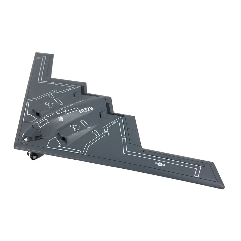 Gray model of a stealth aircraft on a white background