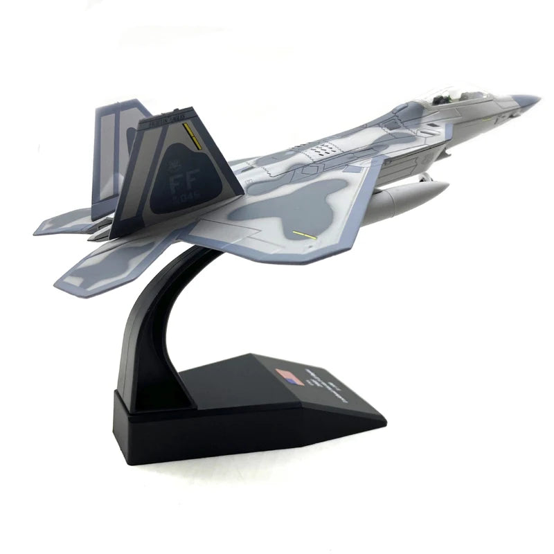1:100 Scale USAF F-22 Fighter Jet Diecast Alloy Display Model