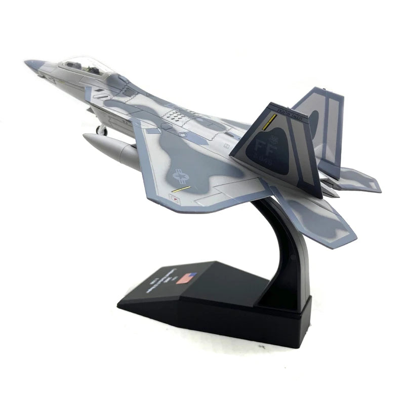 1:100 Scale USAF F-22 Fighter Jet Diecast Alloy Display Model