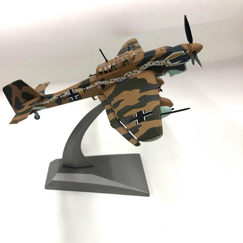 1:72 Scale JU-87 Junkers Military Fighter Plane Diecast Display Model