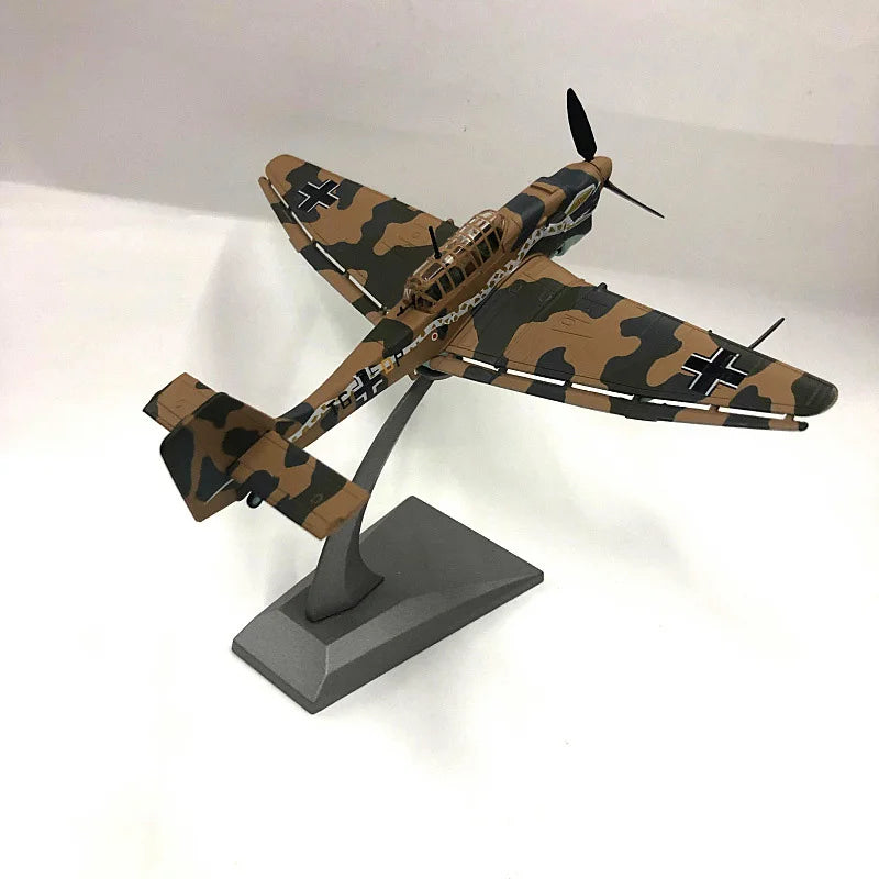 1:72 Scale JU-87 Junkers Military Fighter Plane Diecast Display Model