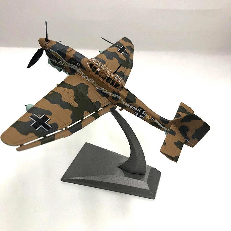 1:72 Scale JU-87 Junkers Military Fighter Plane Diecast Display Model
